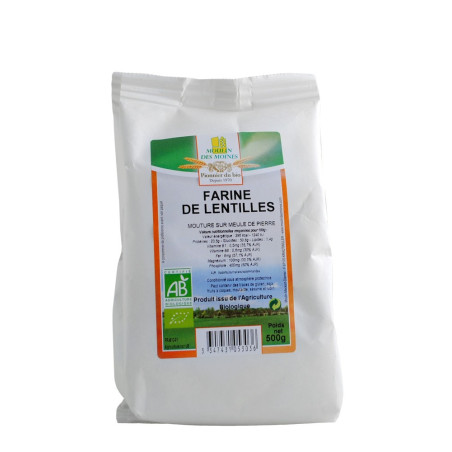 Organic lentil flour 500g